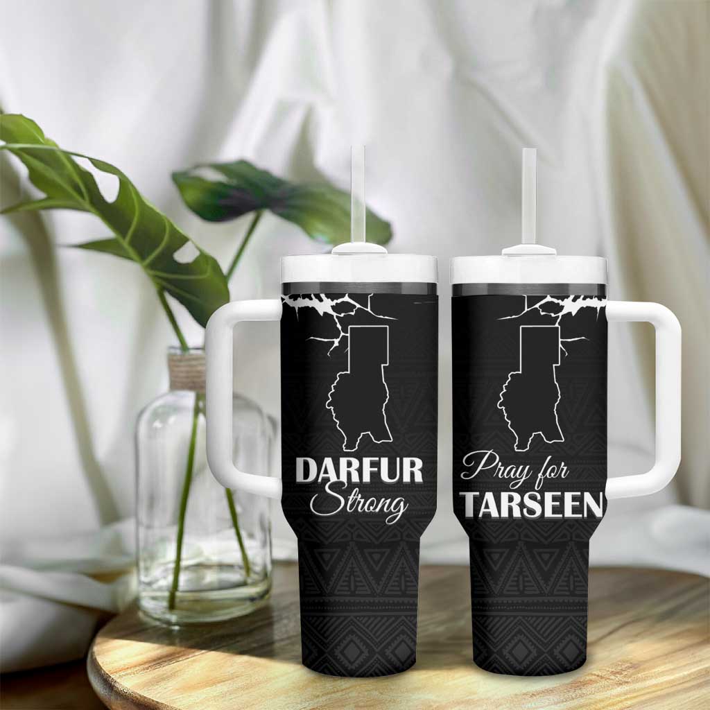 Pray for Tarseen Tumbler With Handle Sudan Darfur Be Strong - African Pride