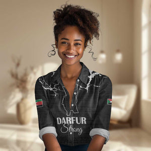 Pray for Tarseen Women Casual Shirt Sudan Darfur Be Strong - African Pride
