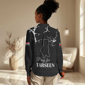 Pray for Tarseen Women Casual Shirt Sudan Darfur Be Strong - African Pride