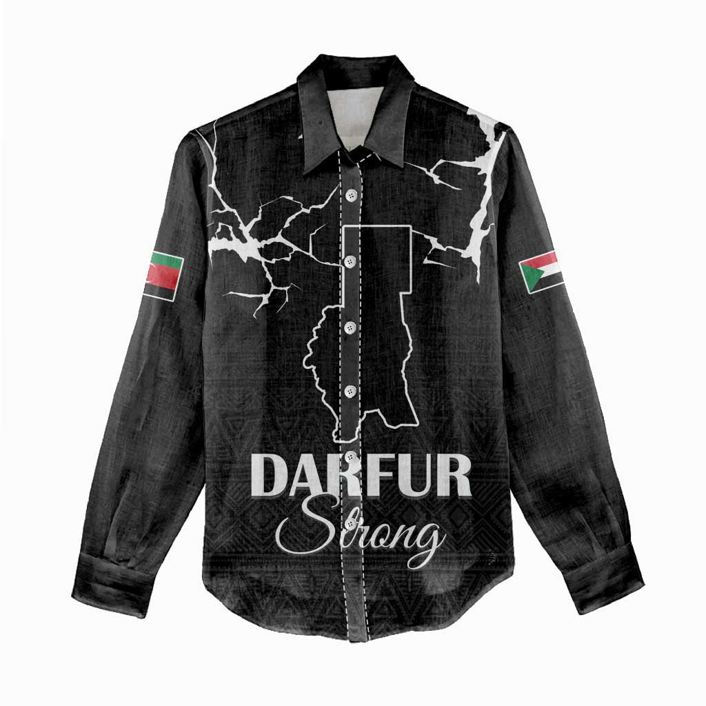 Pray for Tarseen Women Casual Shirt Sudan Darfur Be Strong - African Pride