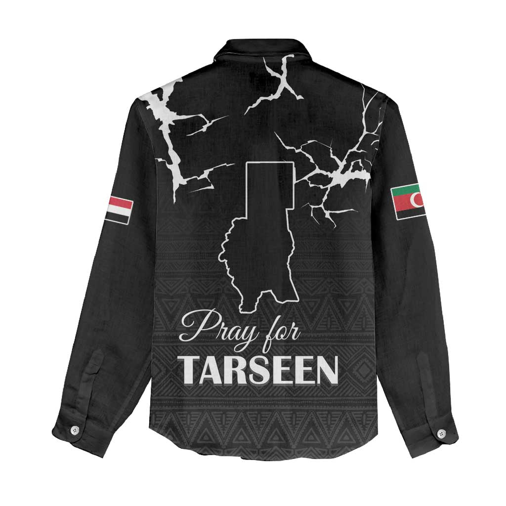 Pray for Tarseen Women Casual Shirt Sudan Darfur Be Strong - African Pride