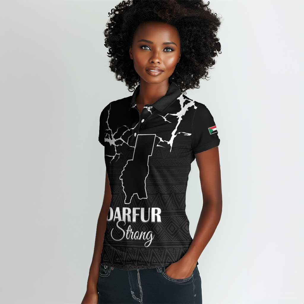 Pray for Tarseen Women Polo Shirt Sudan Darfur Be Strong - African Pride