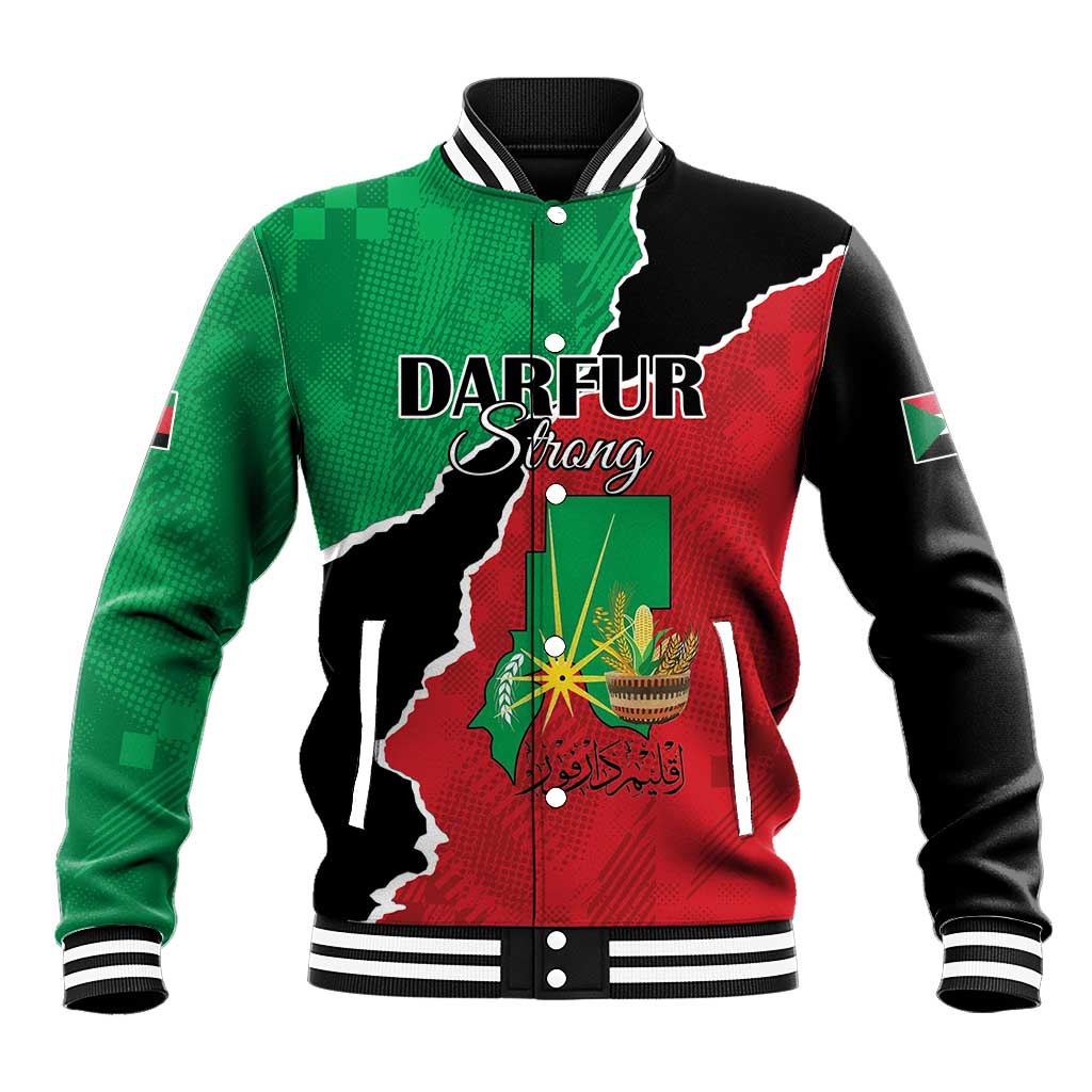 Darfur Sudan Personalized Baseball Jacket Be Strong - African Pride