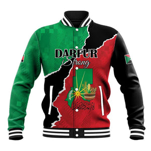 Darfur Sudan Personalized Baseball Jacket Be Strong - African Pride
