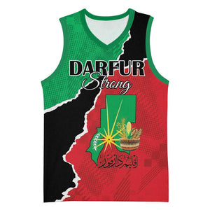 Darfur Sudan Personalized Basketball Jersey Be Strong - African Pride
