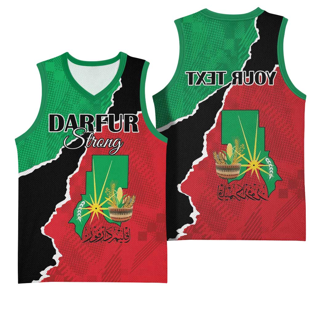 Darfur Sudan Personalized Basketball Jersey Be Strong - African Pride