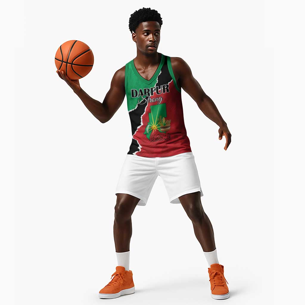 Darfur Sudan Personalized Basketball Jersey Be Strong - African Pride