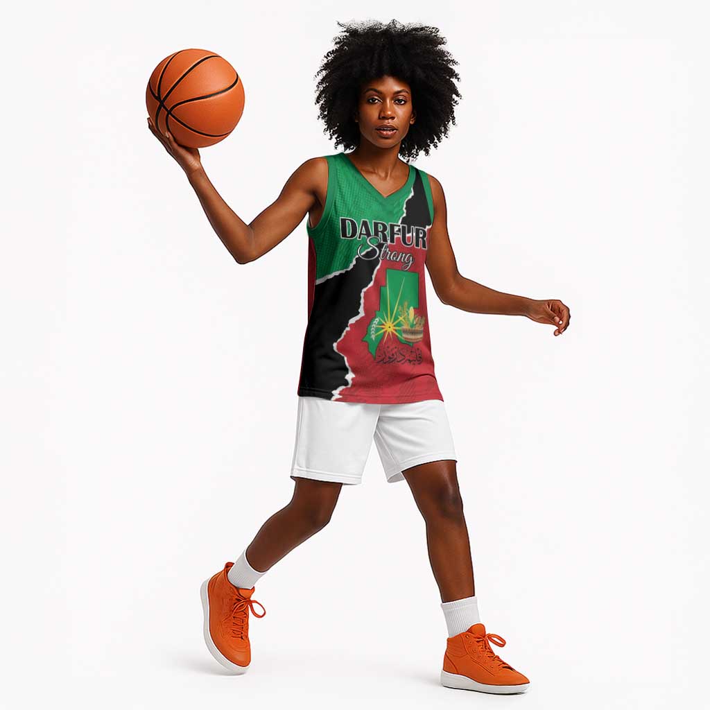 Darfur Sudan Personalized Basketball Jersey Be Strong - African Pride