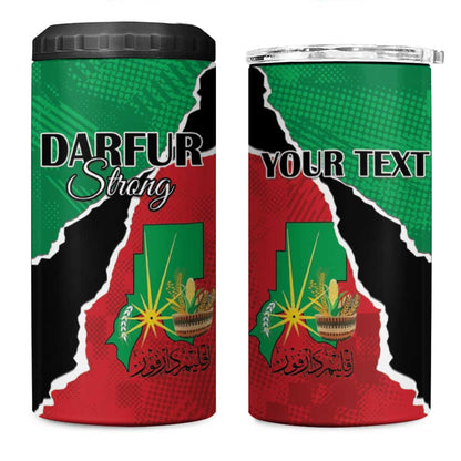 Darfur Sudan Personalized 4 in 1 Can Cooler Tumbler Be Strong - African Pride