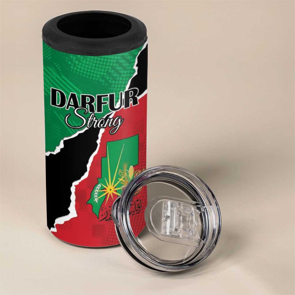 Darfur Sudan Personalized 4 in 1 Can Cooler Tumbler Be Strong - African Pride