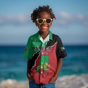 Darfur Sudan Personalized Kid Hawaiian Shirt Be Strong - African Pride