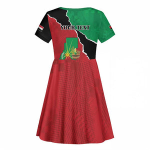 Darfur Sudan Personalized Kid Short Sleeve Dress Be Strong - African Pride