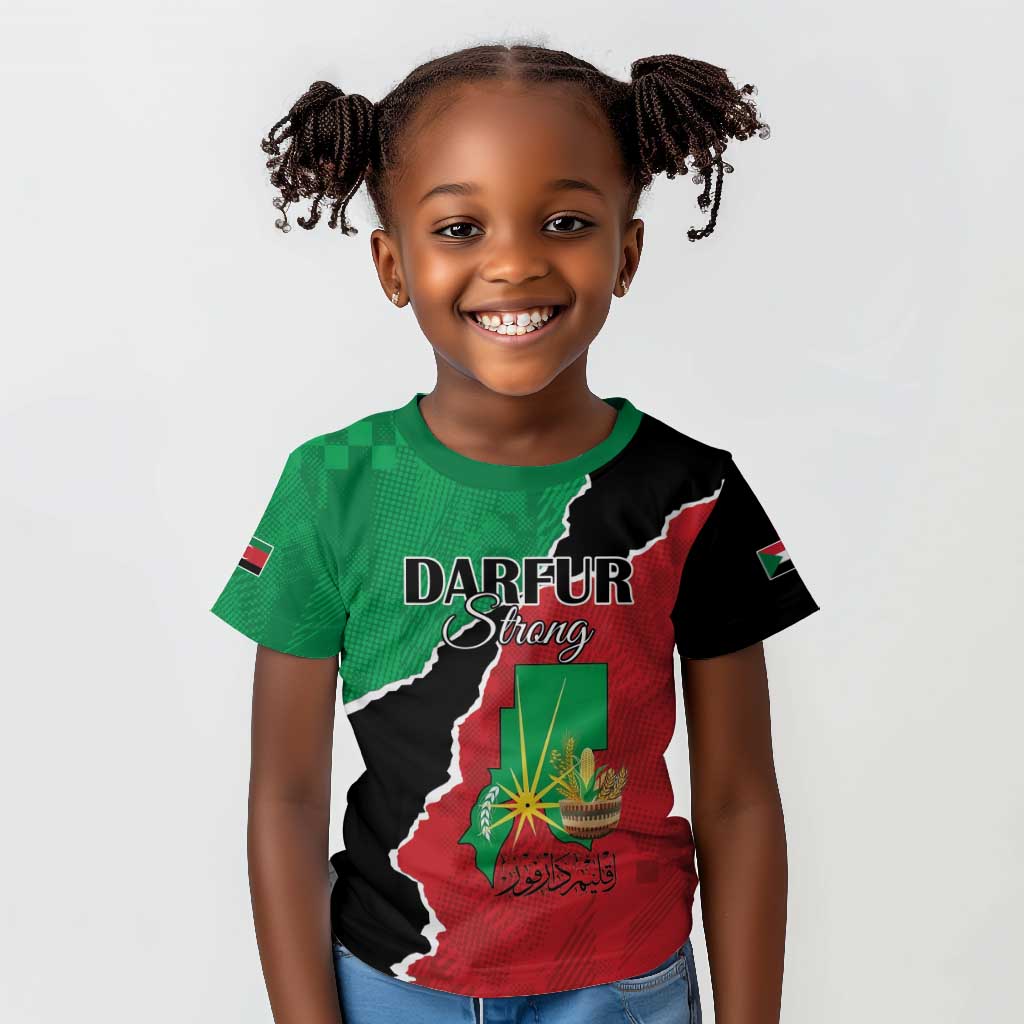 Darfur Sudan Personalized Kid T shirt Be Strong - African Pride