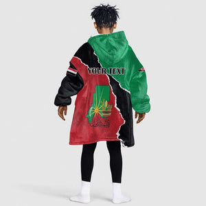 Darfur Sudan Personalized Kid Wearable Blanket Hoodie Be Strong - African Pride