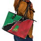 Darfur Sudan Leather Tote Bag Be Strong - African Pride