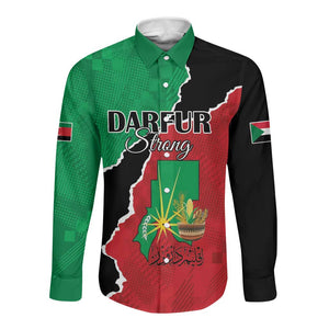 Darfur Sudan Personalized Long Sleeve Button Shirt Be Strong - African Pride