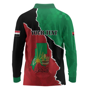 Darfur Sudan Personalized Long Sleeve Polo Shirt Be Strong - African Pride
