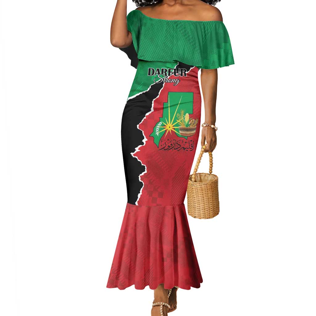 Darfur Sudan Personalized Mermaid Dress Be Strong - African Pride