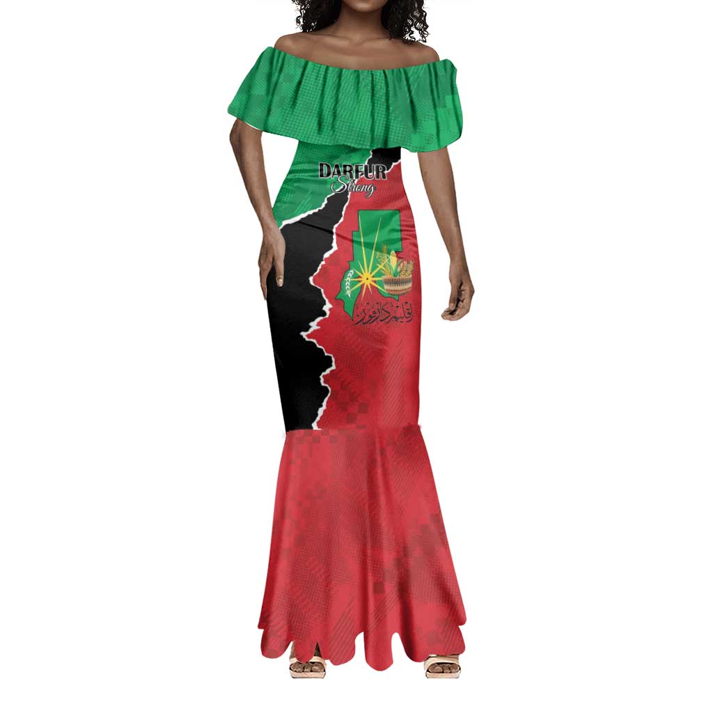 Darfur Sudan Personalized Mermaid Dress Be Strong - African Pride