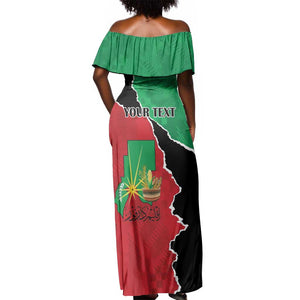 Darfur Sudan Personalized Off Shoulder Maxi Dress Be Strong - African Pride