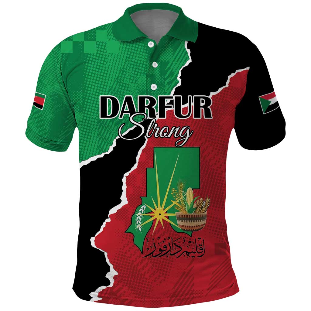 Darfur Sudan Personalized Polo Shirt Be Strong - African Pride