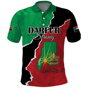 Darfur Sudan Personalized Polo Shirt Be Strong - African Pride