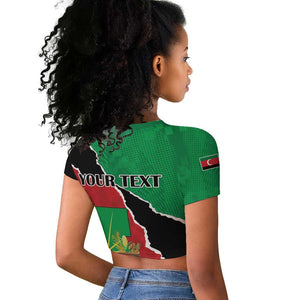 Darfur Sudan Personalized Raglan Cropped T shirt Be Strong - African Pride