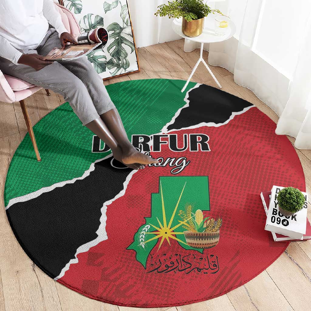 Darfur Sudan Round Carpet Be Strong - African Pride