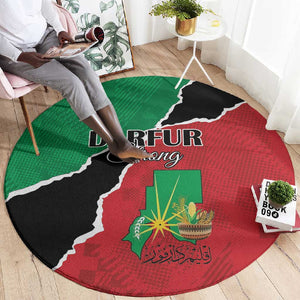 Darfur Sudan Round Carpet Be Strong - African Pride