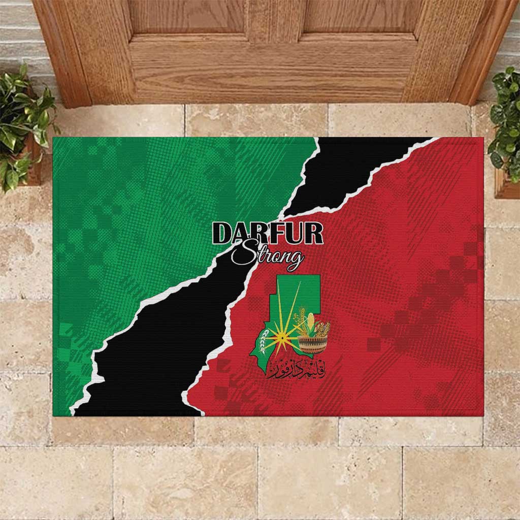 Darfur Sudan Rubber Doormat Be Strong - African Pride