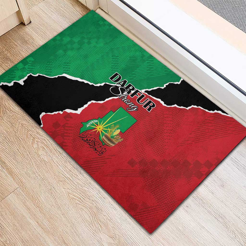 Darfur Sudan Rubber Doormat Be Strong - African Pride