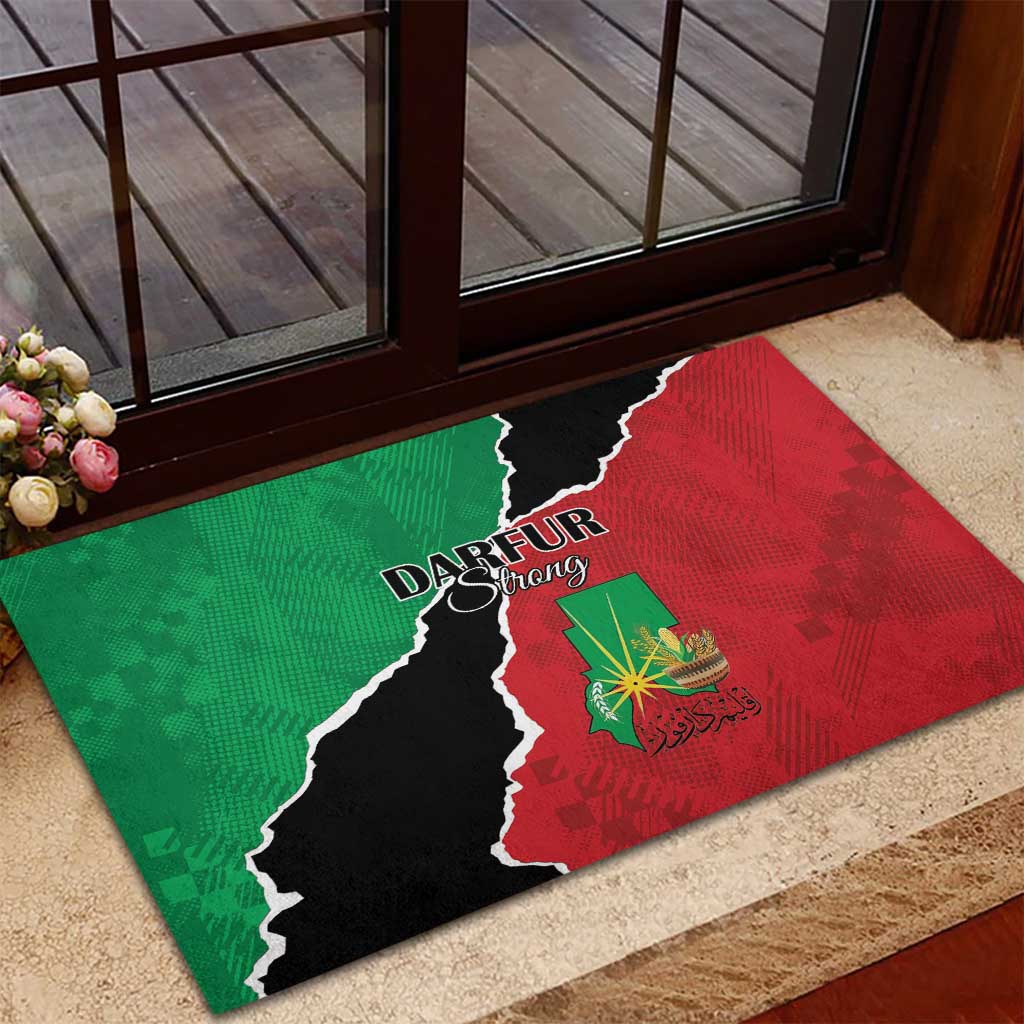 Darfur Sudan Rubber Doormat Be Strong - African Pride