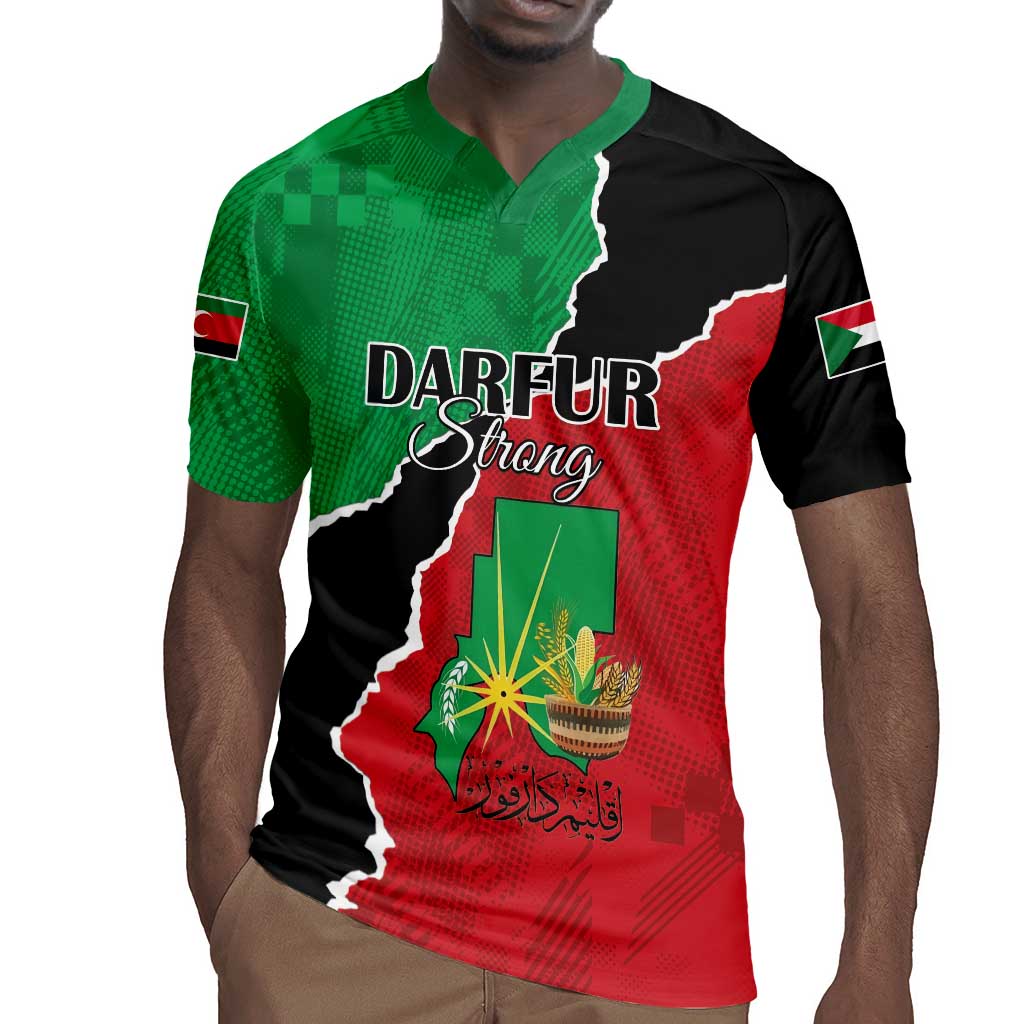 Darfur Sudan Personalized Rugby Jersey Be Strong - African Pride
