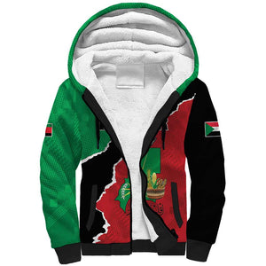 Darfur Sudan Personalized Sherpa Hoodie Be Strong - African Pride