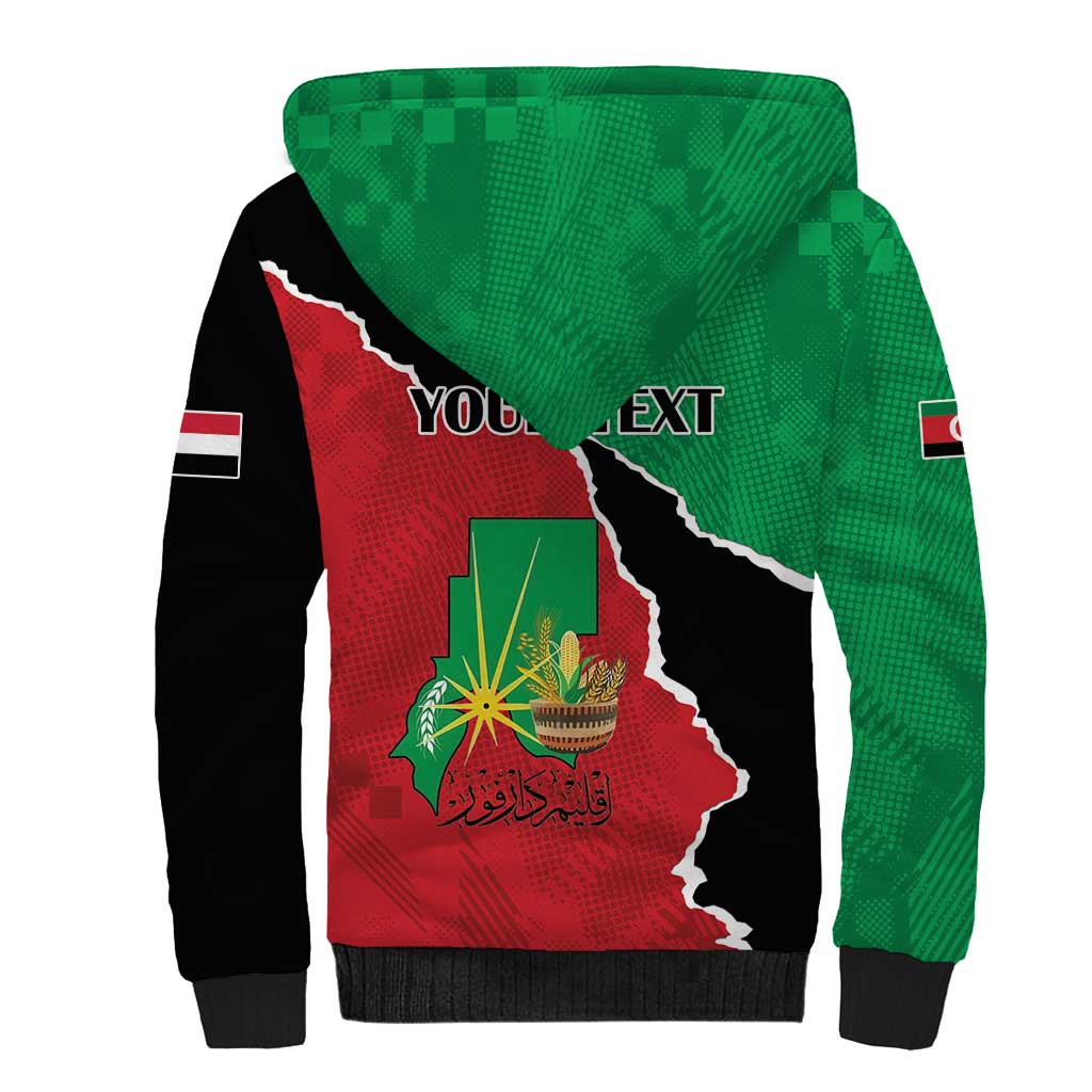 Darfur Sudan Personalized Sherpa Hoodie Be Strong - African Pride