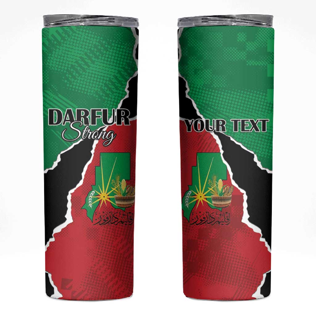 Darfur Sudan Personalized Skinny Tumbler Be Strong - African Pride