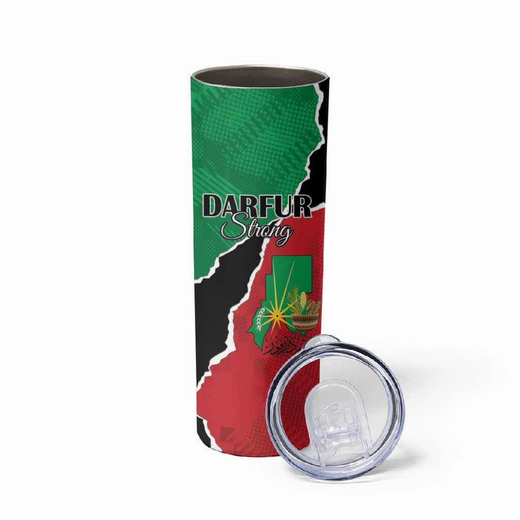 Darfur Sudan Personalized Skinny Tumbler Be Strong - African Pride