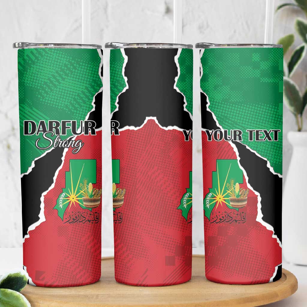 Darfur Sudan Personalized Skinny Tumbler Be Strong - African Pride