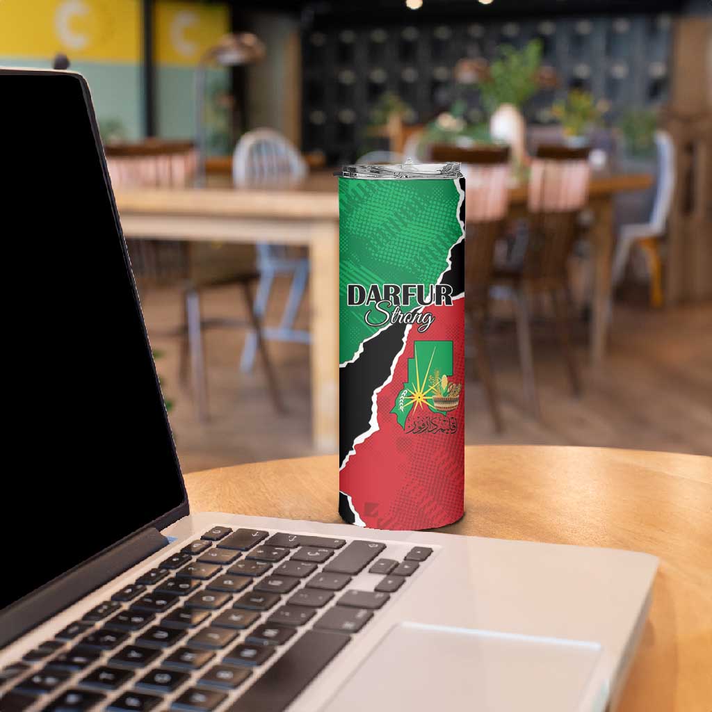 Darfur Sudan Personalized Skinny Tumbler Be Strong - African Pride