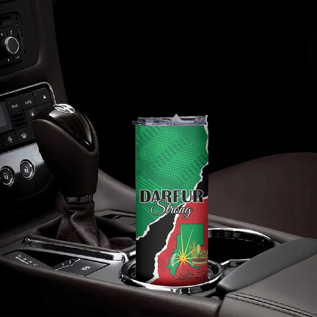 Darfur Sudan Personalized Skinny Tumbler Be Strong - African Pride