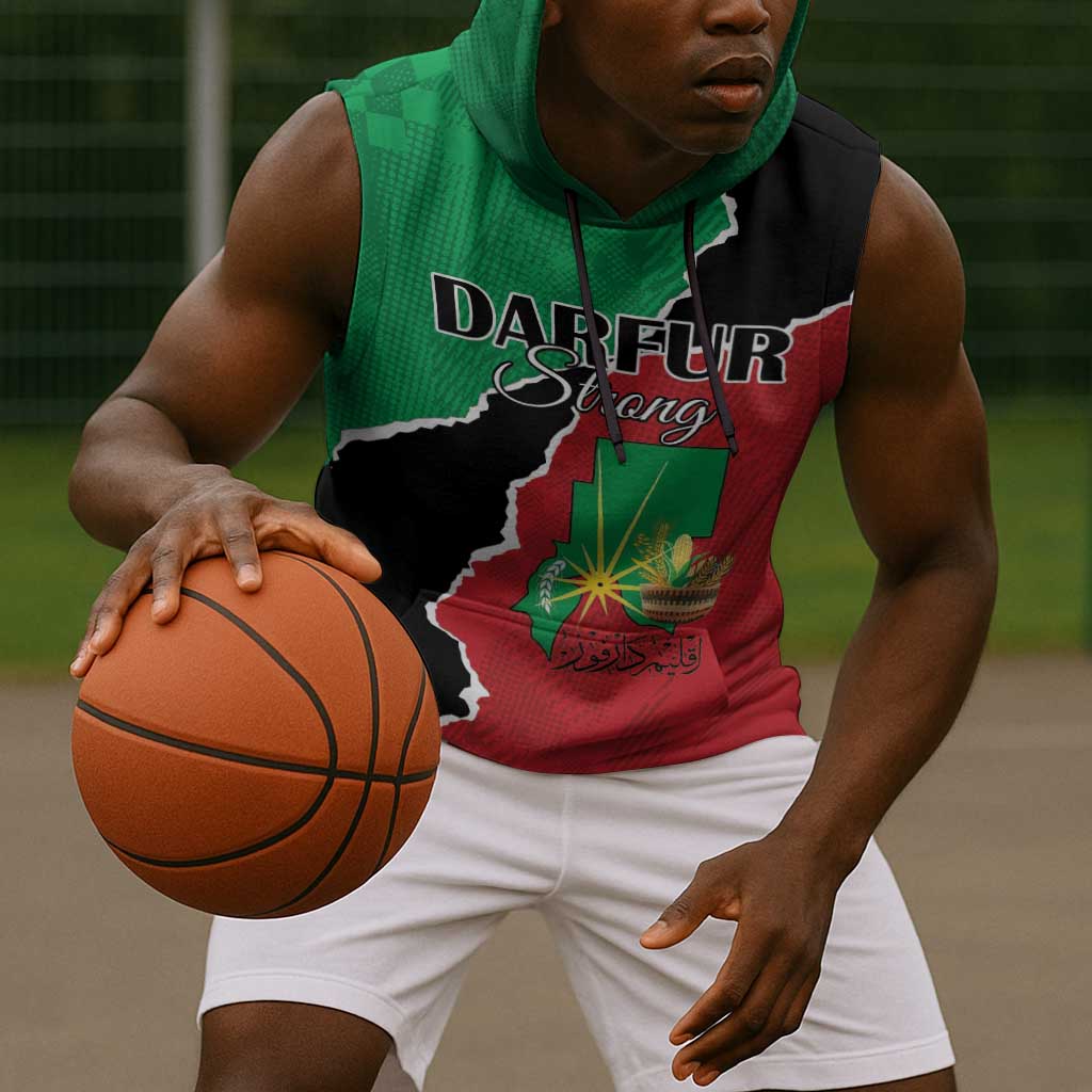 Darfur Sudan Personalized Sleeveless Hoodie Be Strong - African Pride