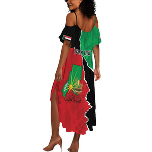 Darfur Sudan Personalized Summer Maxi Dress Be Strong - African Pride