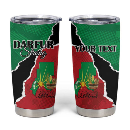 Darfur Sudan Personalized Tumbler Cup Be Strong - African Pride