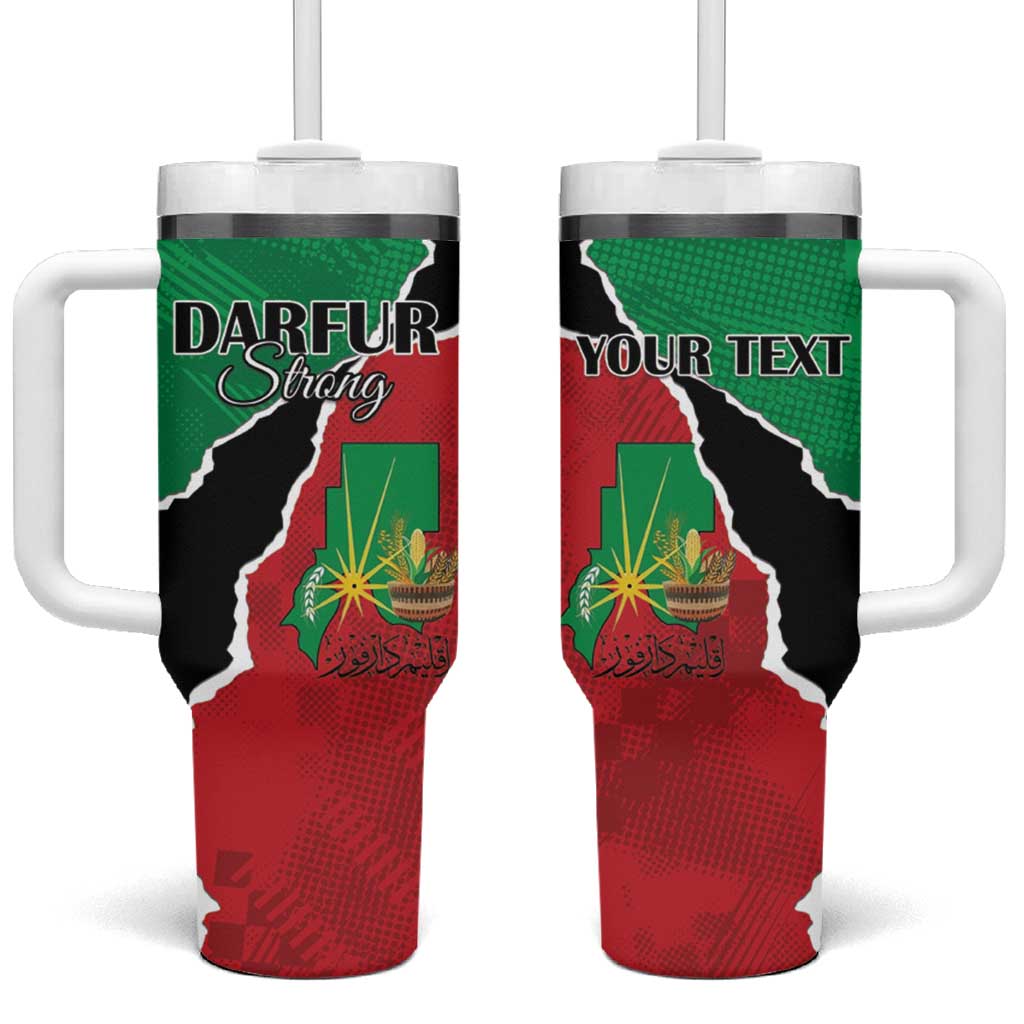 Darfur Sudan Personalized Tumbler With Handle Be Strong - African Pride