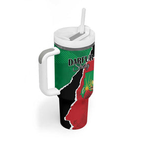 Darfur Sudan Personalized Tumbler With Handle Be Strong - African Pride