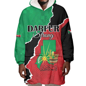 Darfur Sudan Personalized Wearable Blanket Hoodie Be Strong - African Pride