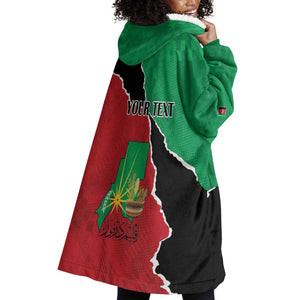 Darfur Sudan Personalized Wearable Blanket Hoodie Be Strong - African Pride
