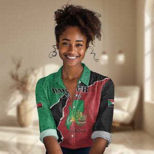 Darfur Sudan Personalized Women Casual Shirt Be Strong - African Pride