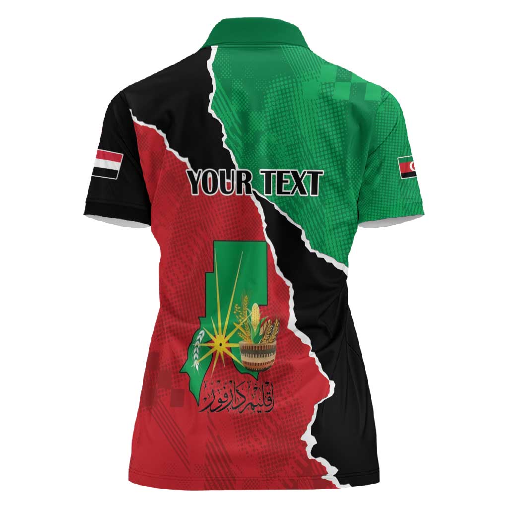 Darfur Sudan Personalized Women Polo Shirt Be Strong - African Pride