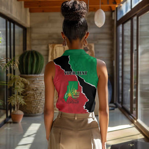 Darfur Sudan Personalized Women Sleeveless Polo Shirt Be Strong - African Pride